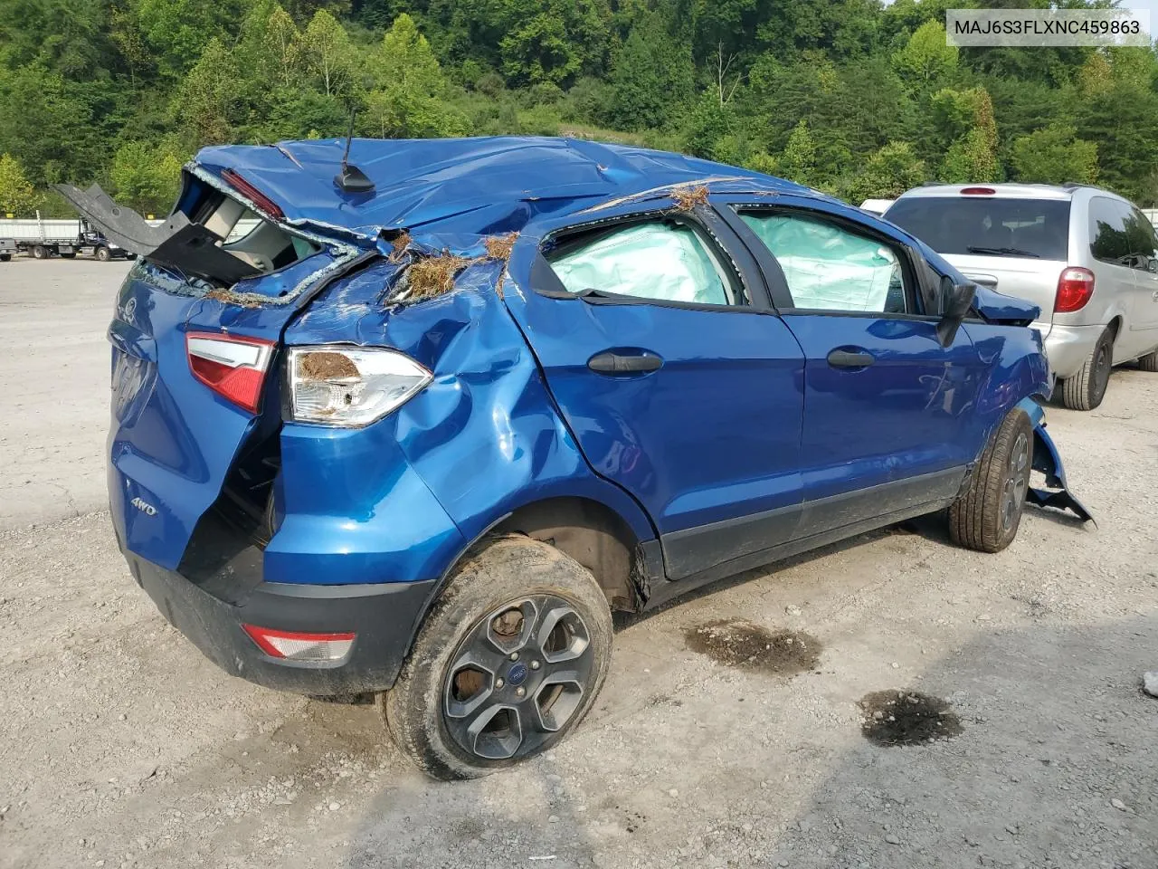 2022 Ford Ecosport S VIN: MAJ6S3FLXNC459863 Lot: 63898114