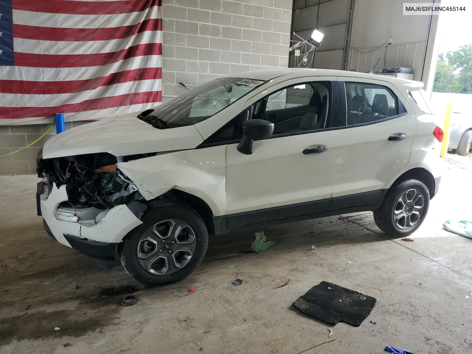 2022 Ford Ecosport S VIN: MAJ6S3FL8NC465144 Lot: 66403914