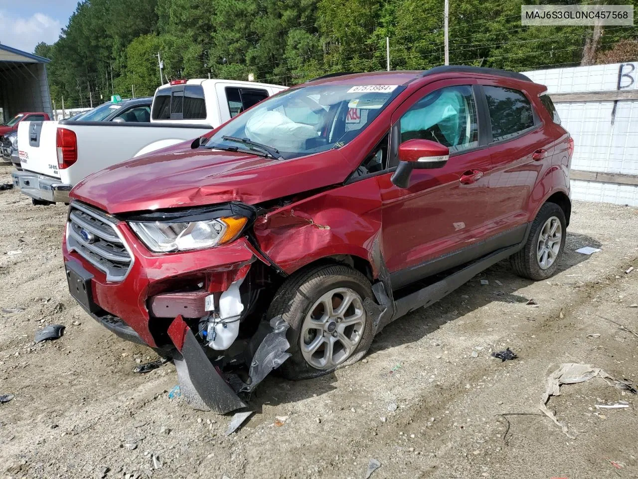 MAJ6S3GL0NC457568 2022 Ford Ecosport Se