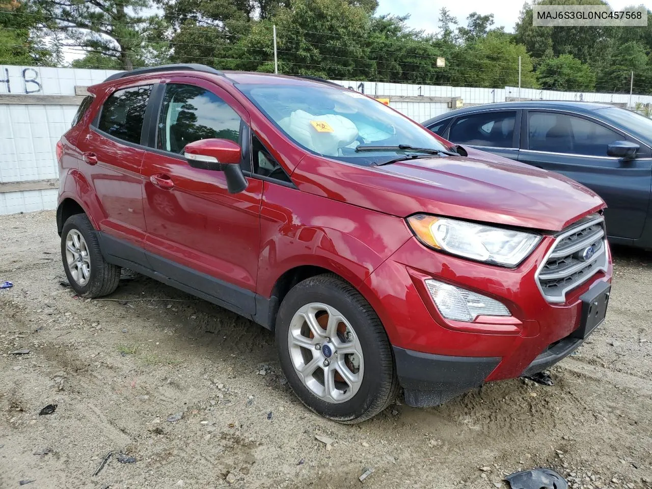 2022 Ford Ecosport Se VIN: MAJ6S3GL0NC457568 Lot: 67573984