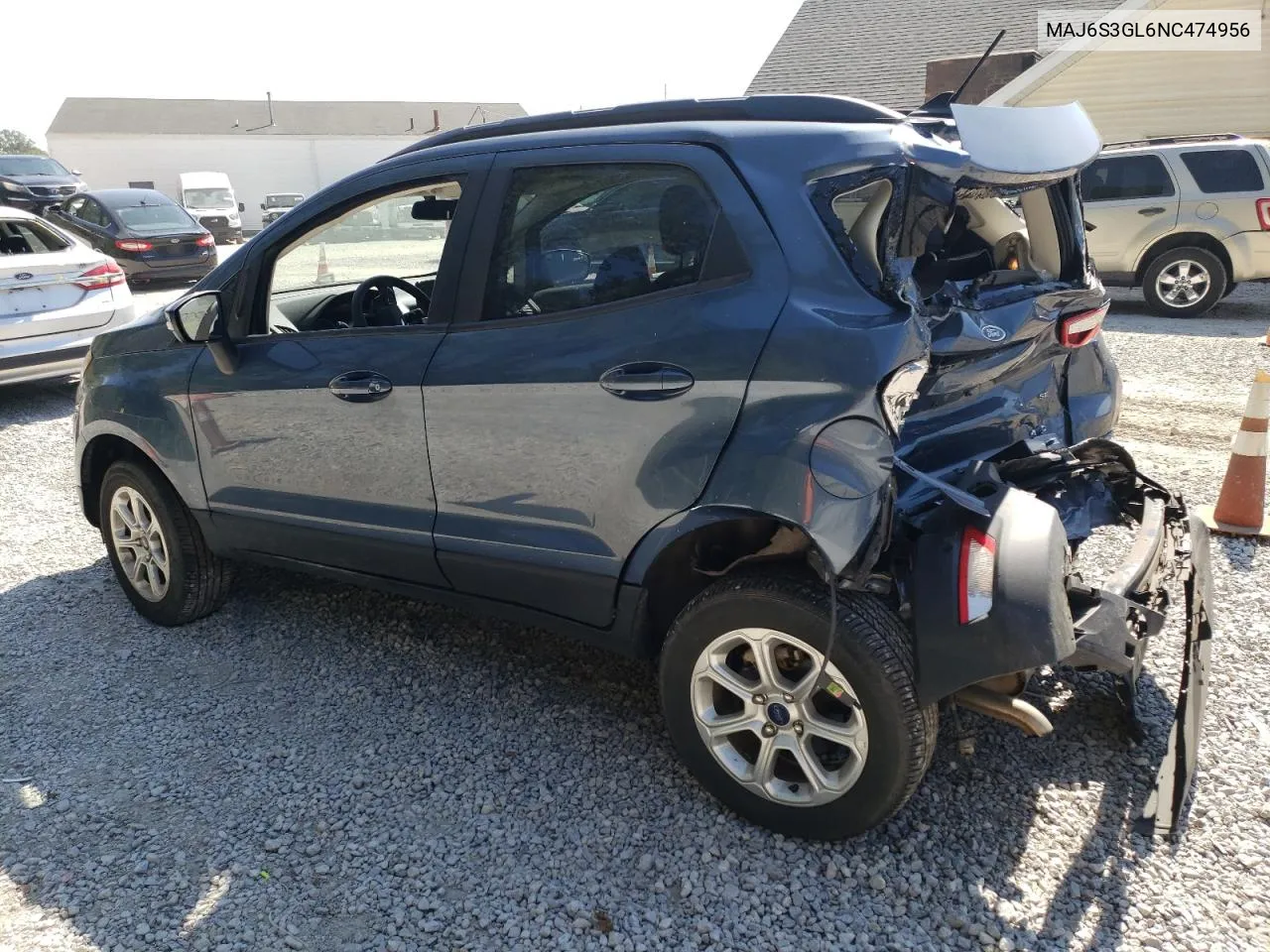 MAJ6S3GL6NC474956 2022 Ford Ecosport Se