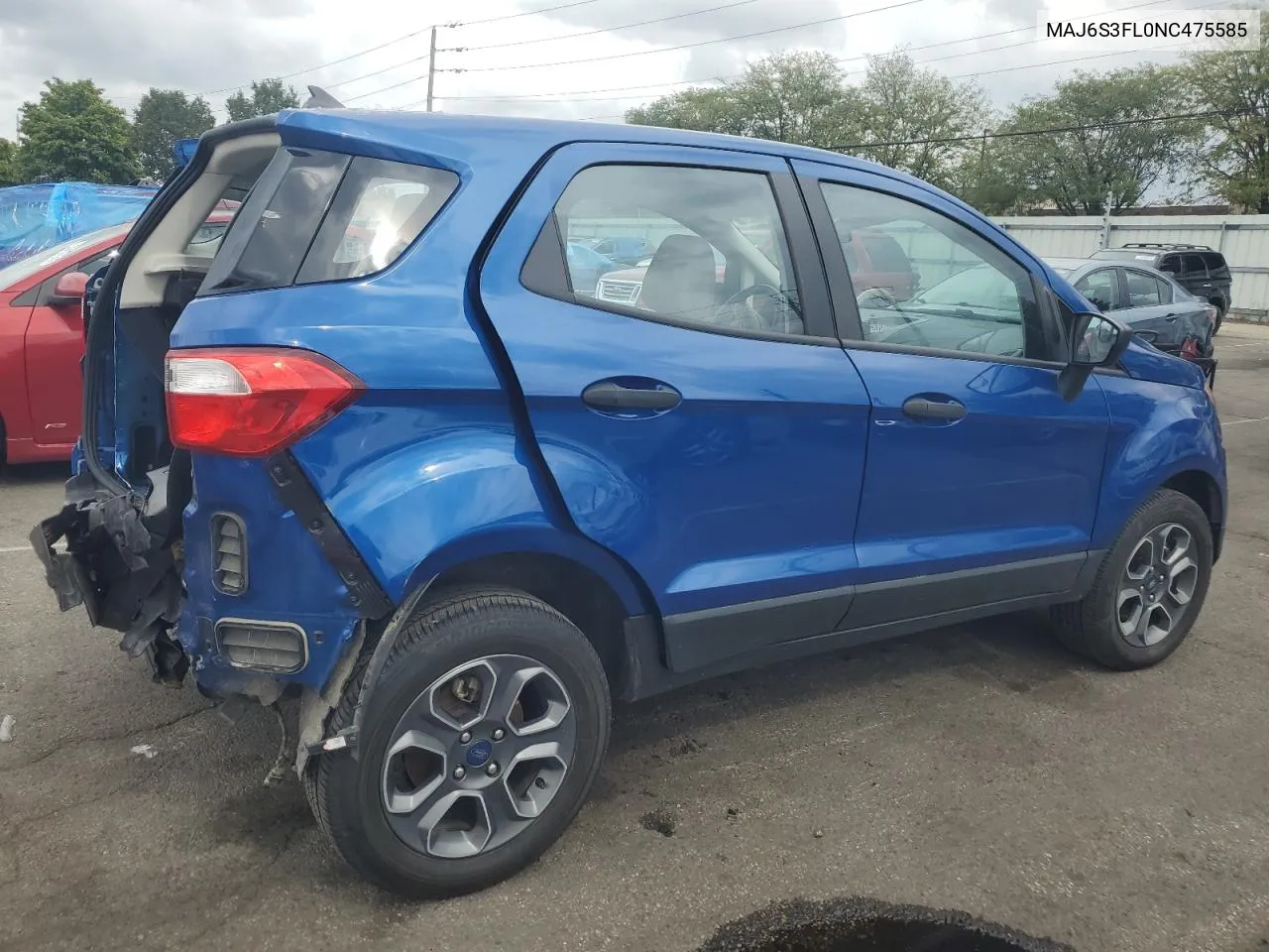 2022 Ford Ecosport S VIN: MAJ6S3FL0NC475585 Lot: 70749274