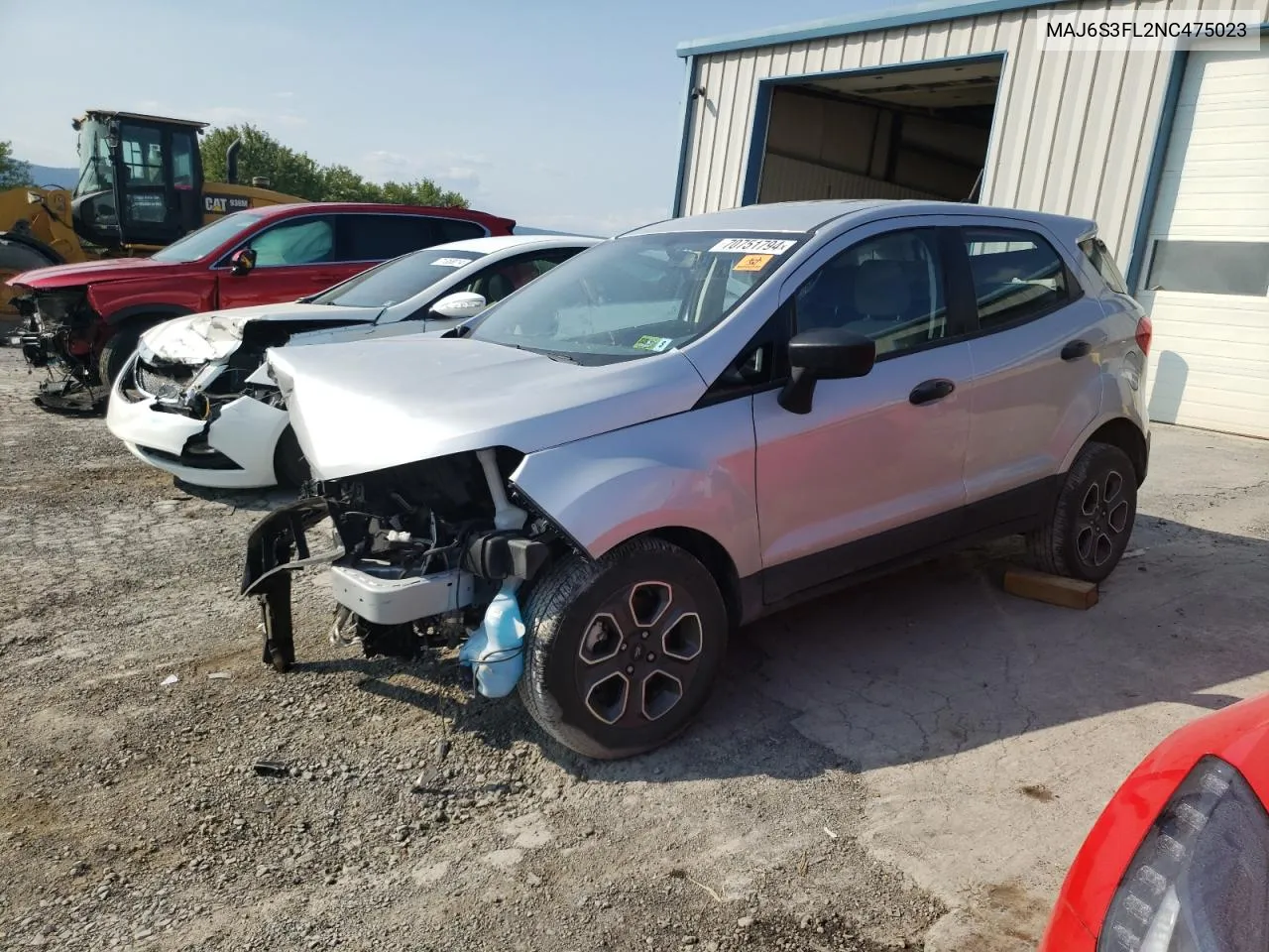 MAJ6S3FL2NC475023 2022 Ford Ecosport S