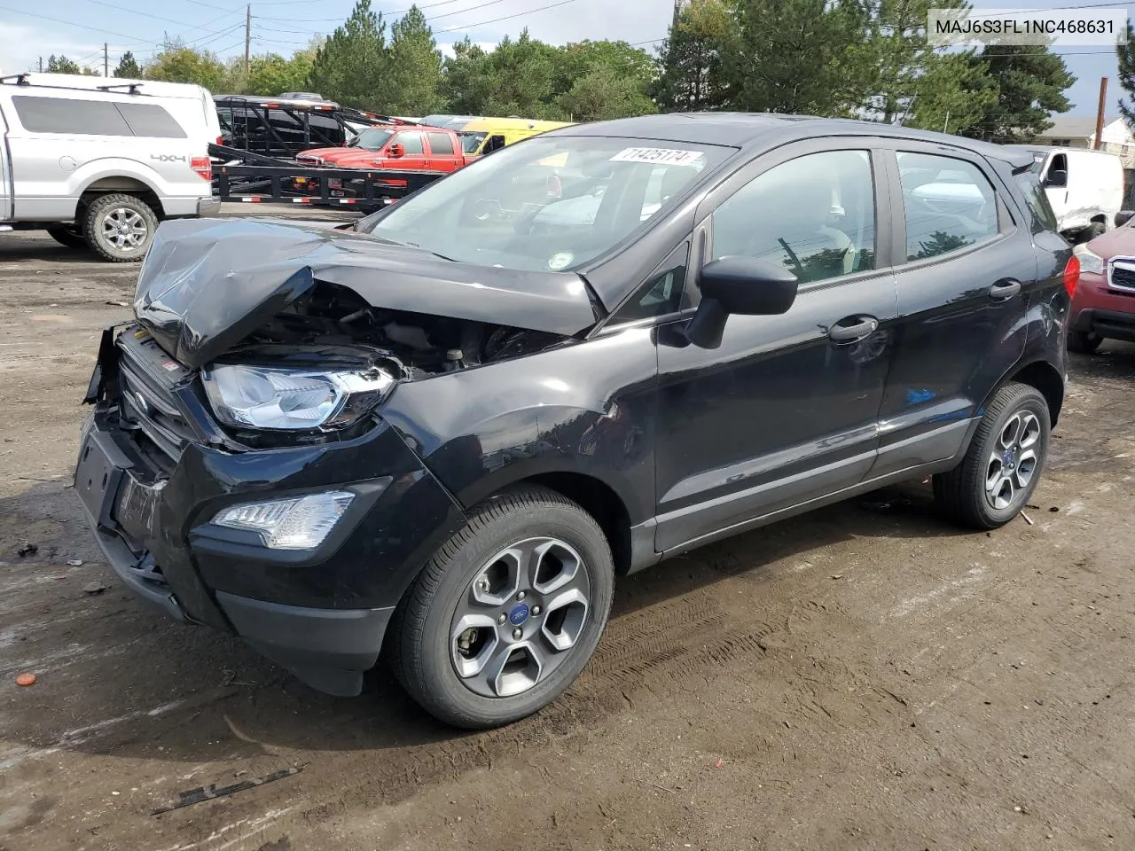 2022 Ford Ecosport S VIN: MAJ6S3FL1NC468631 Lot: 71425174