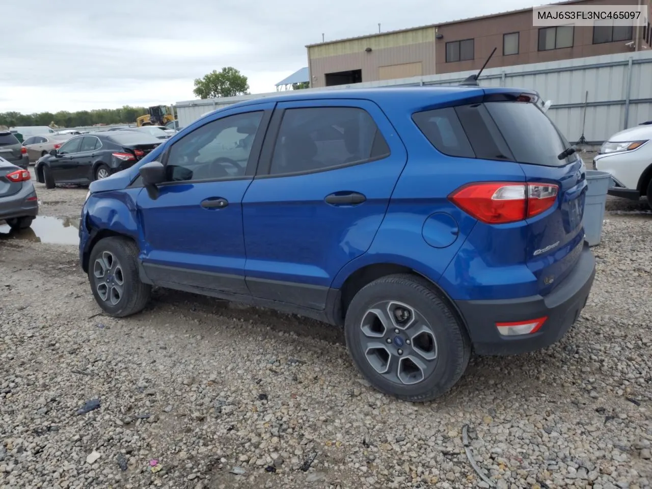 2022 Ford Ecosport S VIN: MAJ6S3FL3NC465097 Lot: 72172954