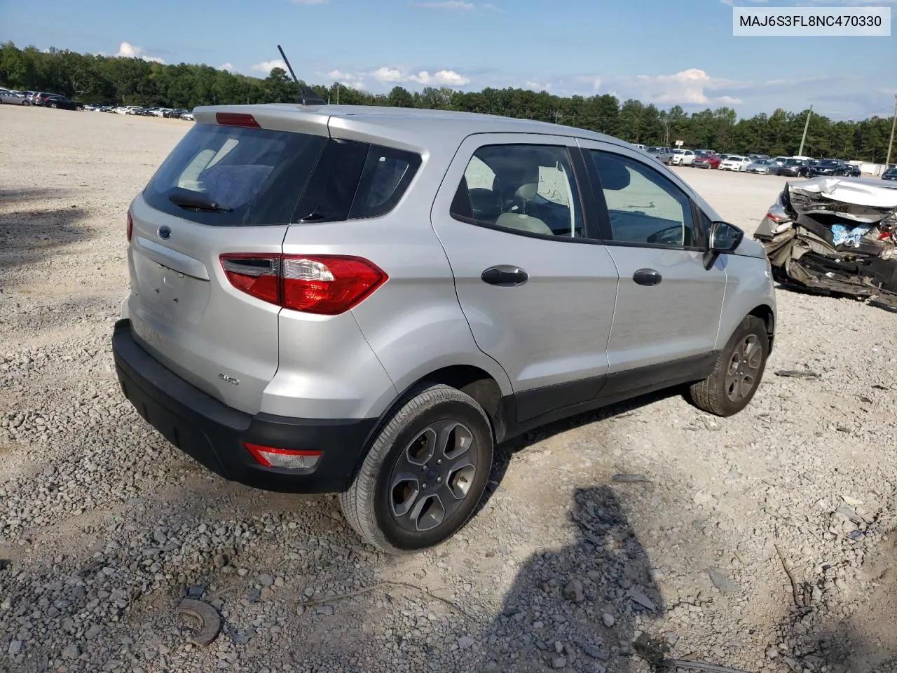 2022 Ford Ecosport S VIN: MAJ6S3FL8NC470330 Lot: 74510954