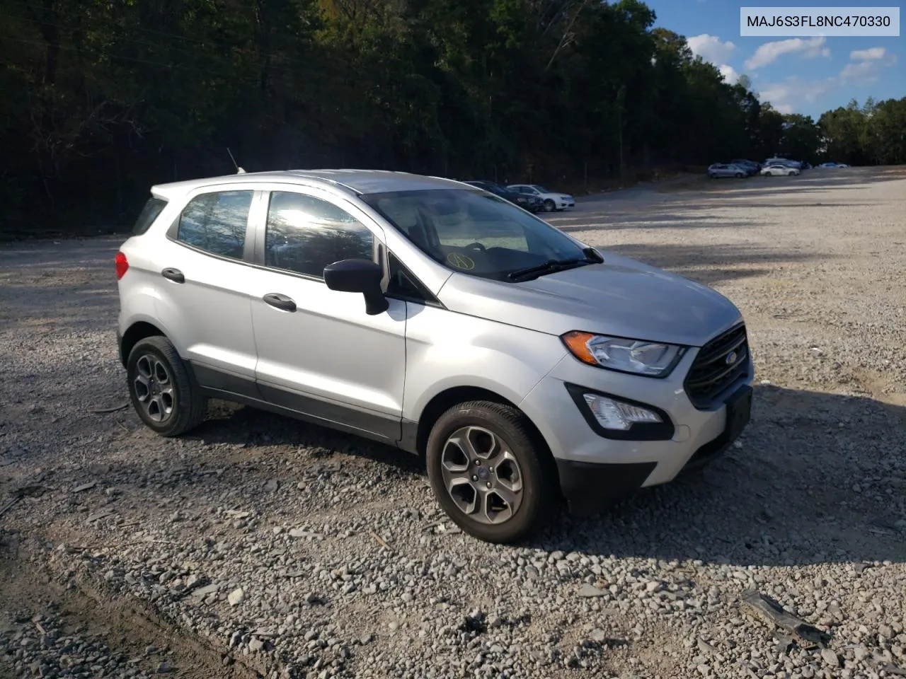 2022 Ford Ecosport S VIN: MAJ6S3FL8NC470330 Lot: 74510954