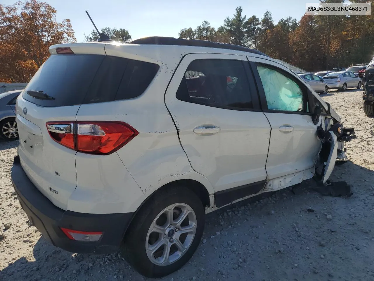 2022 Ford Ecosport Se VIN: MAJ6S3GL3NC468371 Lot: 75793874