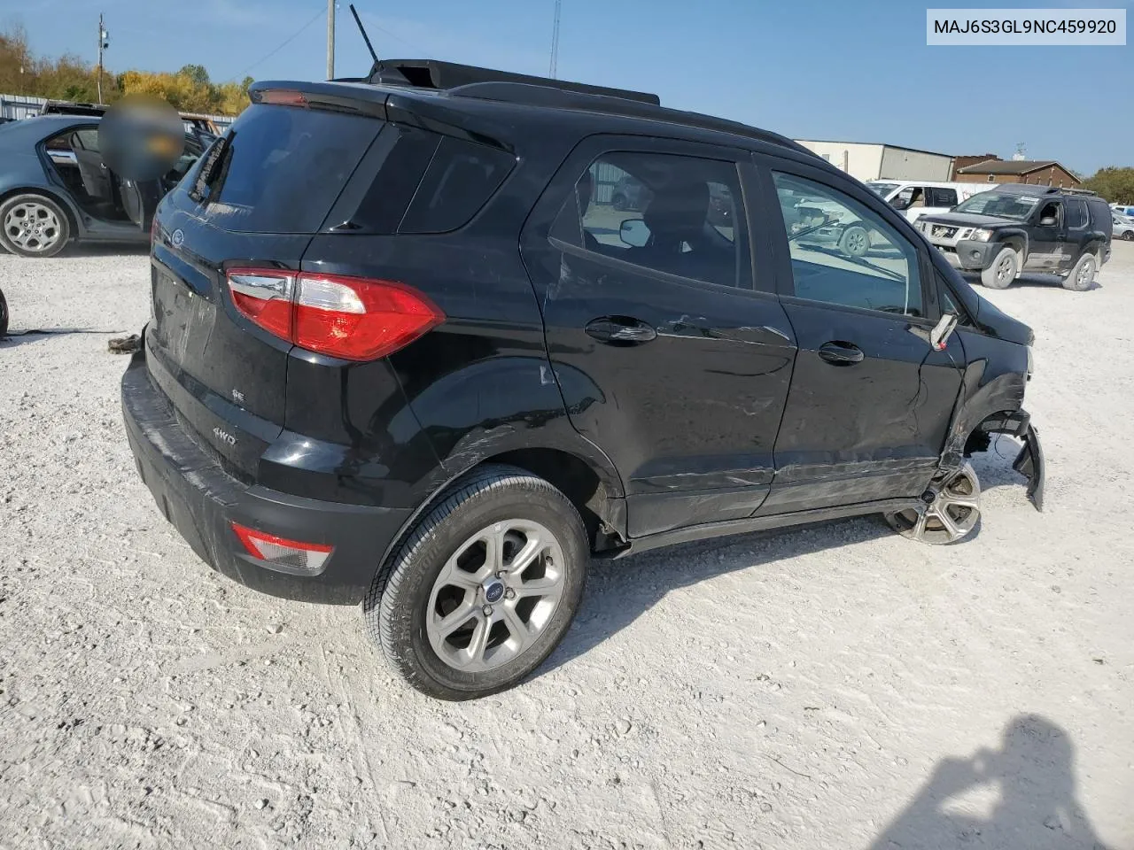 2022 Ford Ecosport Se VIN: MAJ6S3GL9NC459920 Lot: 77598044