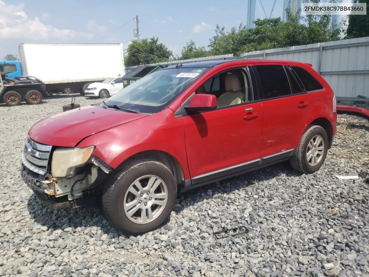 2007 Ford Edge Sel VIN: 2FMDK38C97BB43660 Lot: 63278774