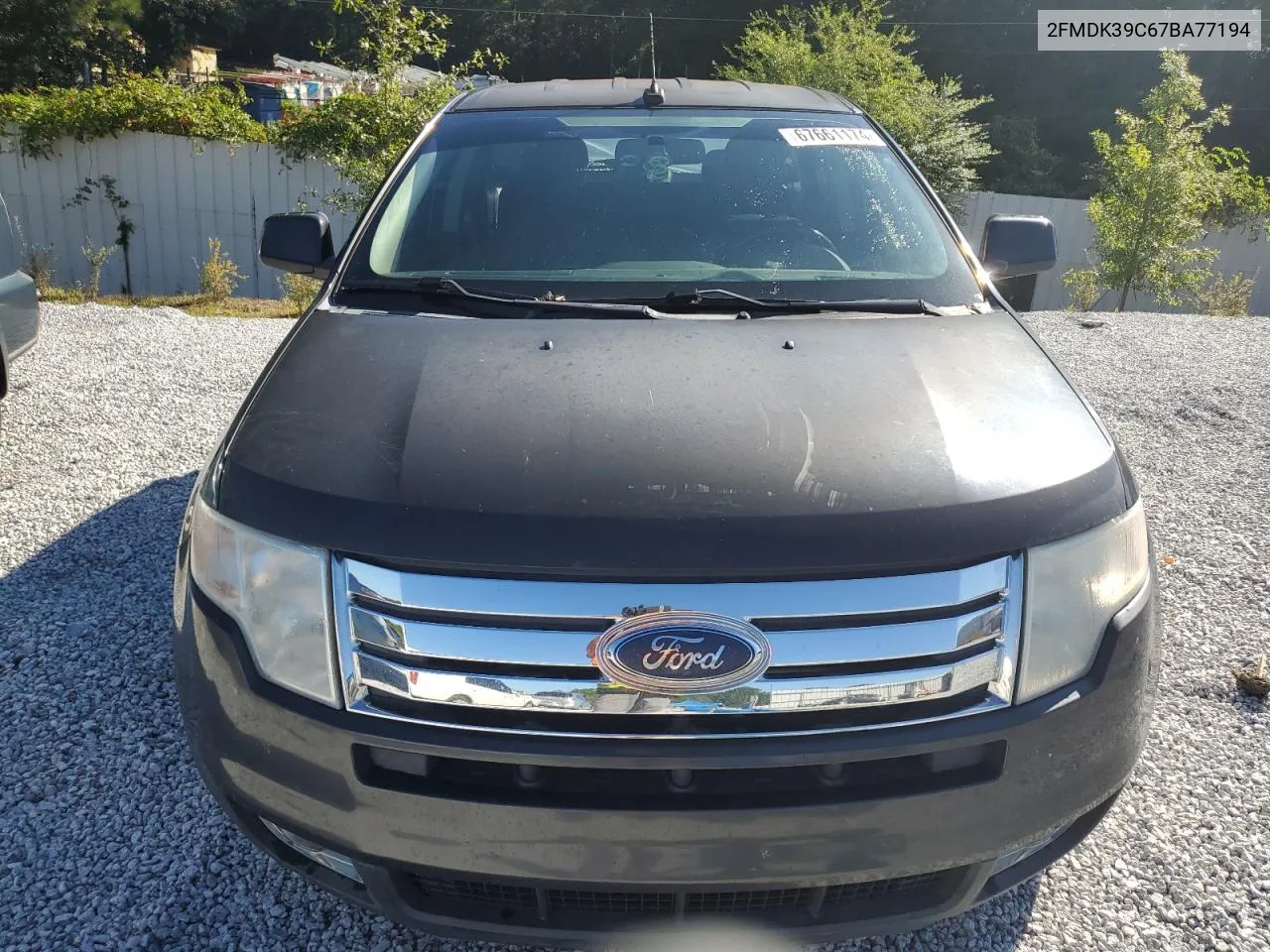 2007 Ford Edge Sel Plus VIN: 2FMDK39C67BA77194 Lot: 67661174