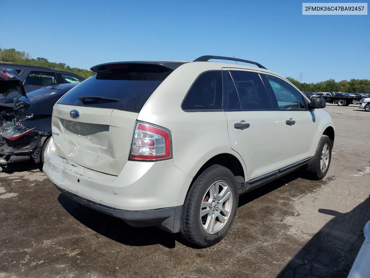 2007 Ford Edge Se VIN: 2FMDK36C47BA92457 Lot: 70079784