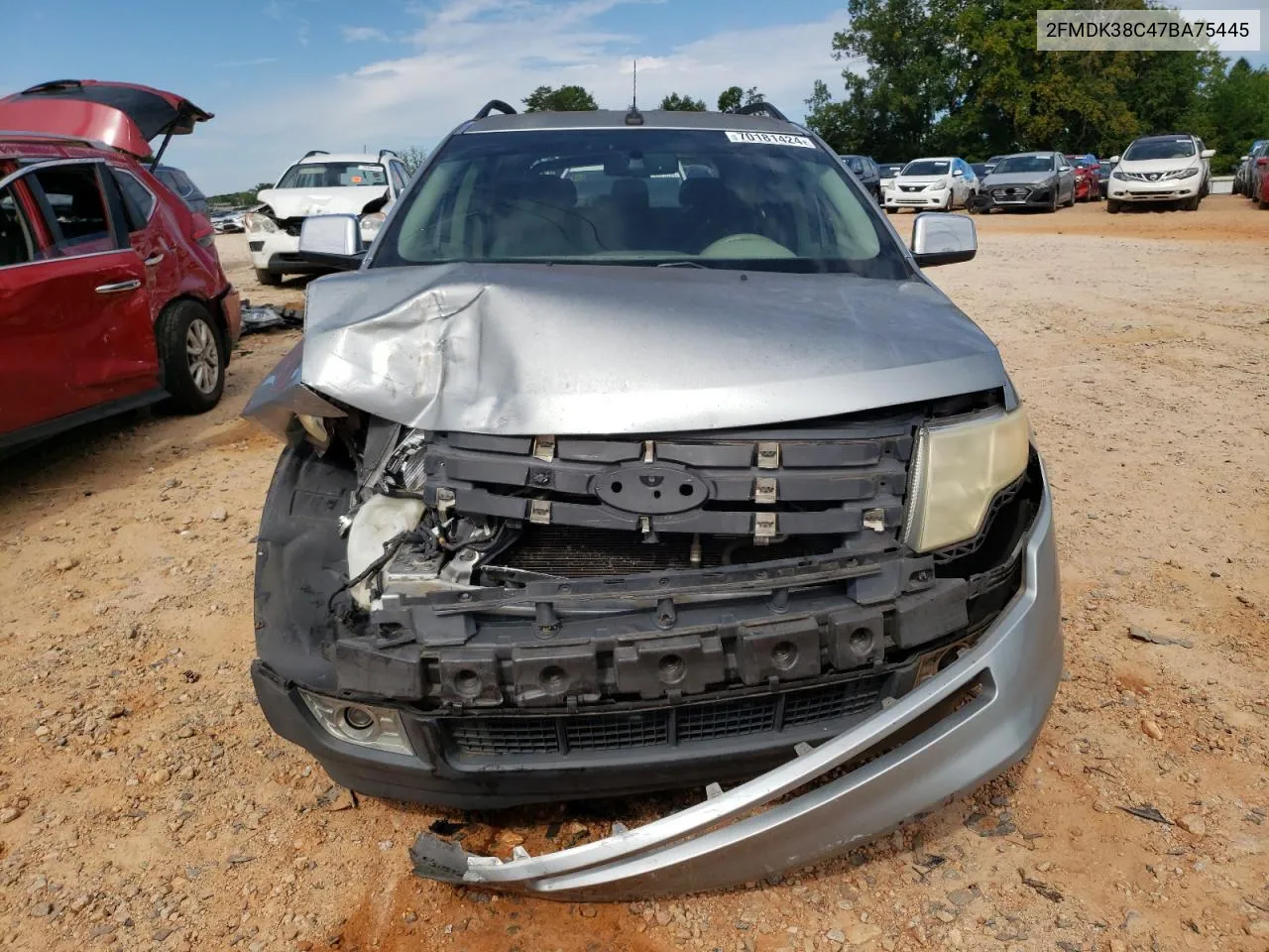 2007 Ford Edge Sel VIN: 2FMDK38C47BA75445 Lot: 70181424