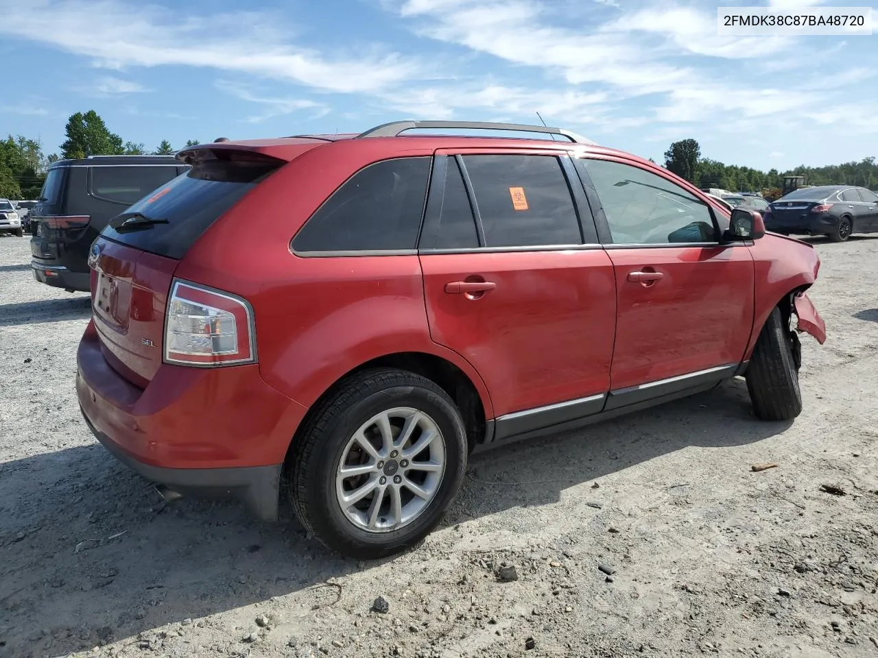 2007 Ford Edge Sel VIN: 2FMDK38C87BA48720 Lot: 70406244