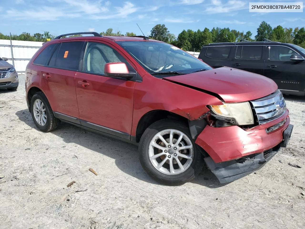 2007 Ford Edge Sel VIN: 2FMDK38C87BA48720 Lot: 70406244