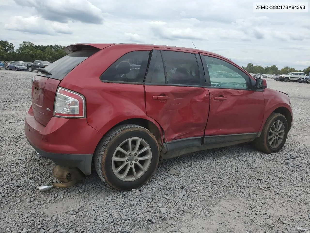 2007 Ford Edge Sel VIN: 2FMDK38C17BA84393 Lot: 70880644