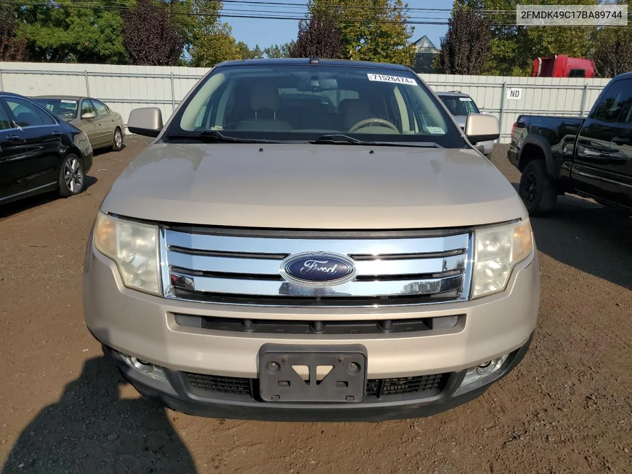 2007 Ford Edge Sel Plus VIN: 2FMDK49C17BA89744 Lot: 71526474