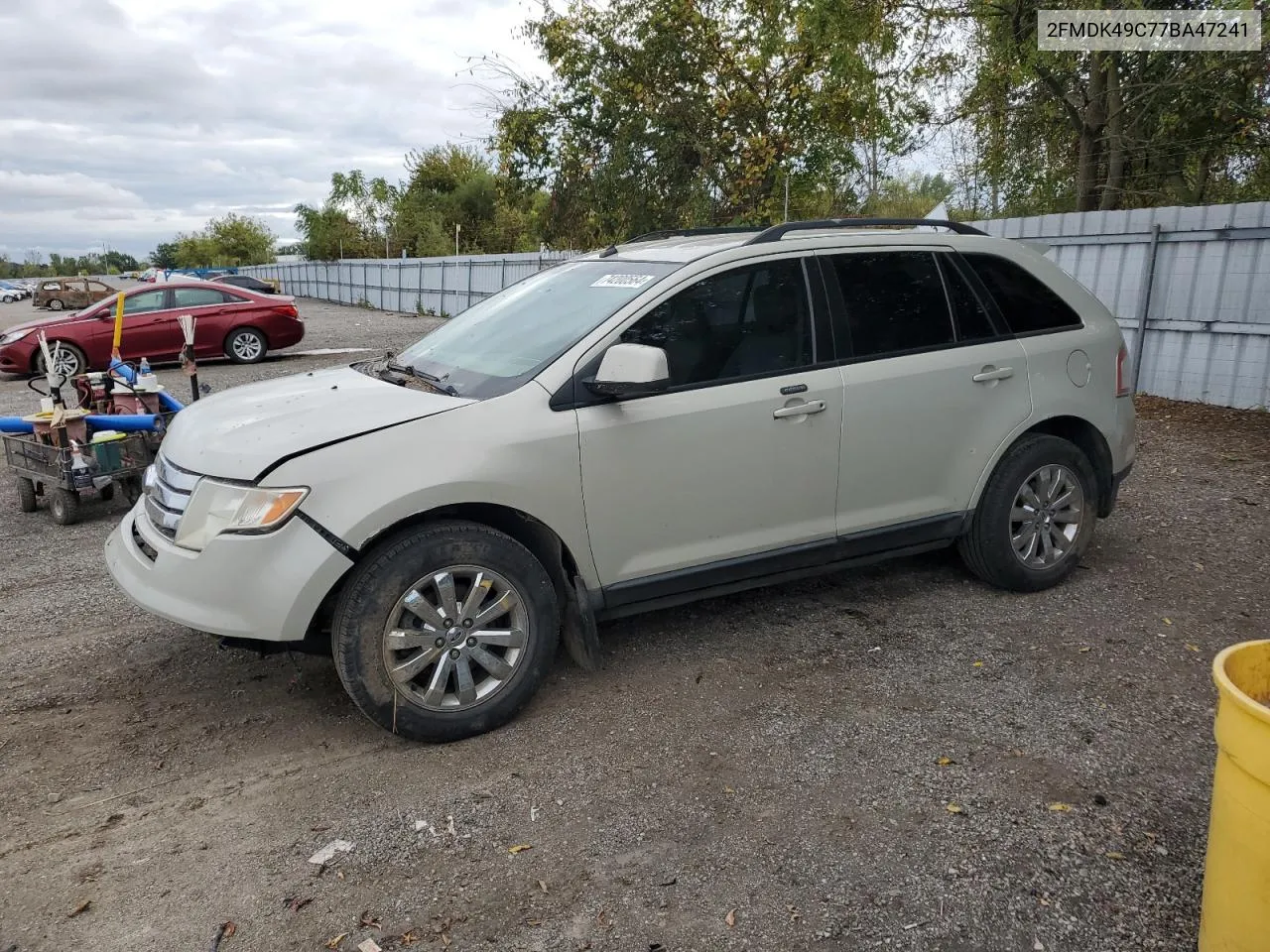 2007 Ford Edge Sel Plus VIN: 2FMDK49C77BA47241 Lot: 74200564