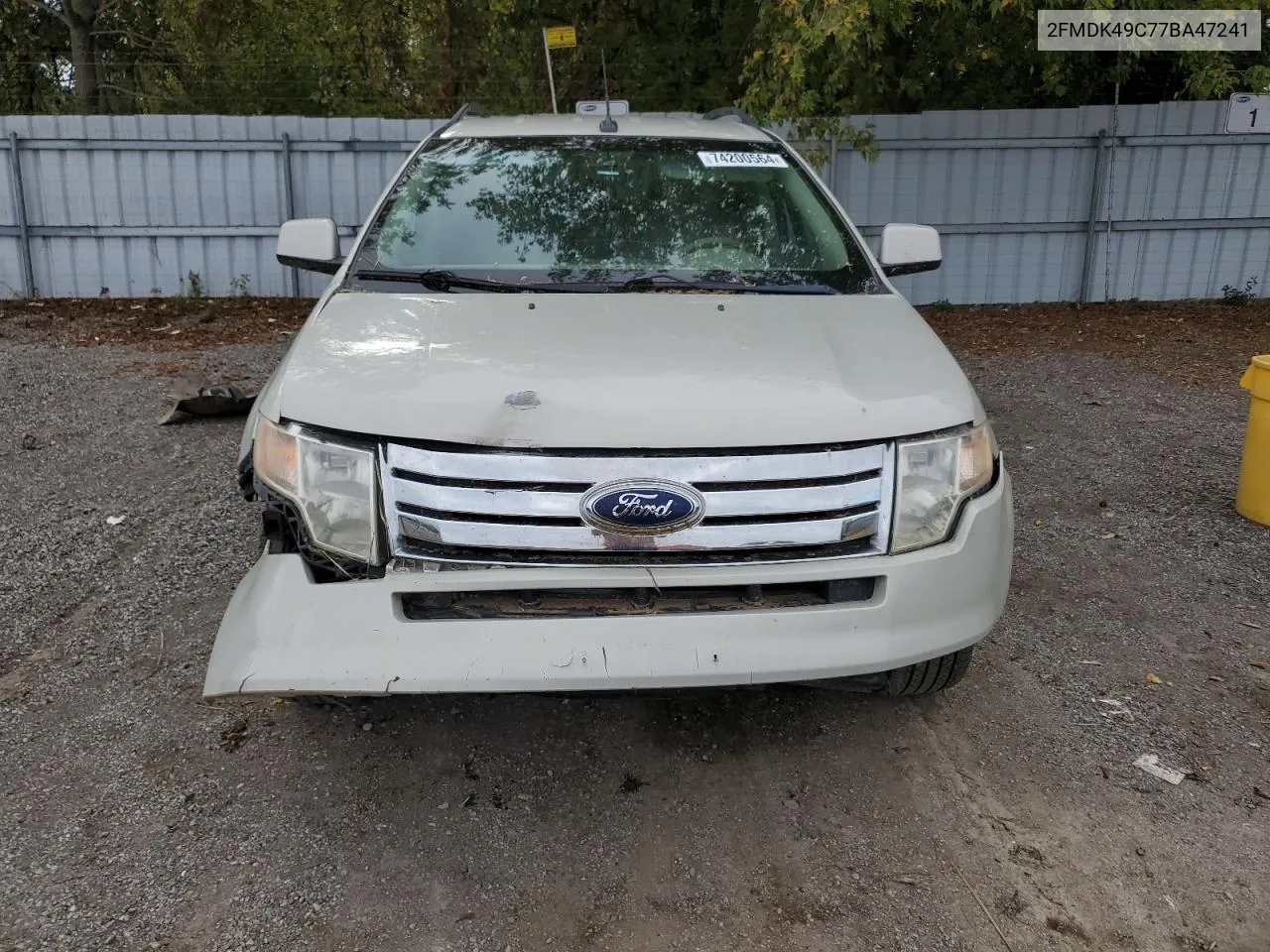 2007 Ford Edge Sel Plus VIN: 2FMDK49C77BA47241 Lot: 74200564