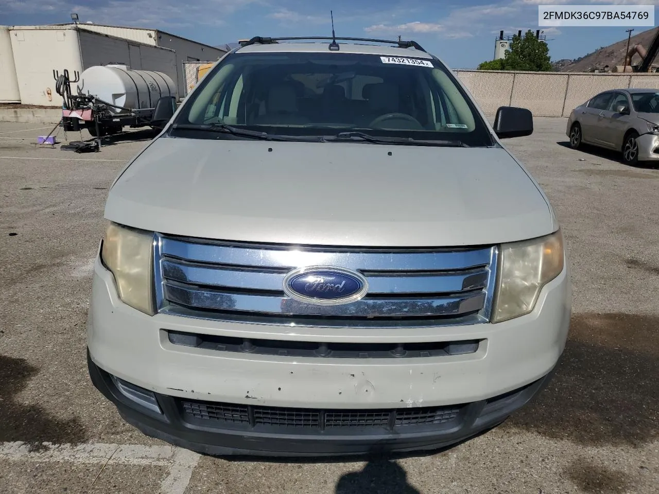 2007 Ford Edge Se VIN: 2FMDK36C97BA54769 Lot: 74321354