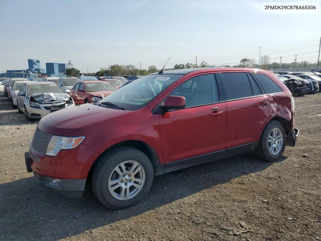 2007 Ford Edge Sel Plus VIN: 2FMDK39C87BA65306 Lot: 75681894