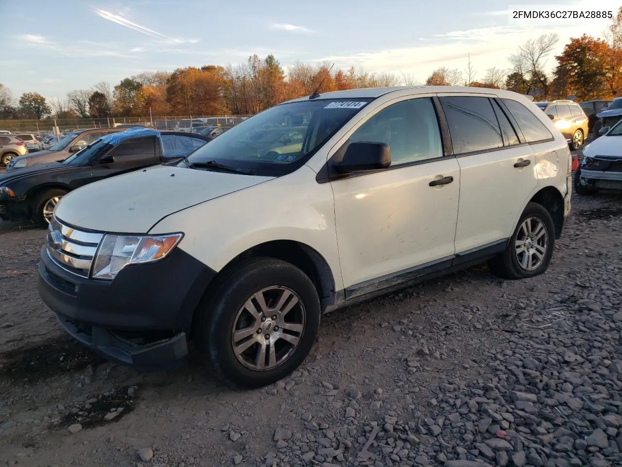 2007 Ford Edge Se VIN: 2FMDK36C27BA28885 Lot: 77741414