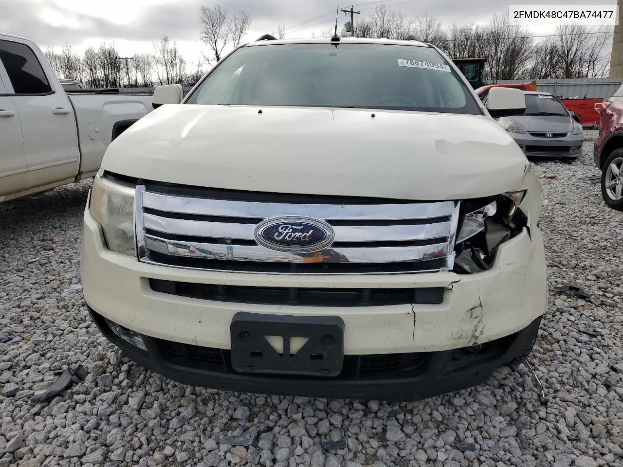 2007 Ford Edge Sel VIN: 2FMDK48C47BA74477 Lot: 78674994