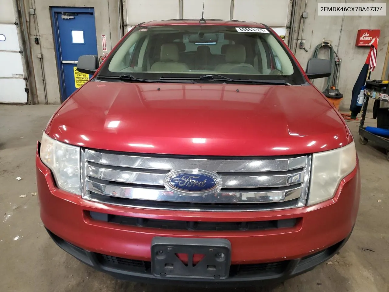 2007 Ford Edge Se VIN: 2FMDK46CX7BA67374 Lot: 80663224