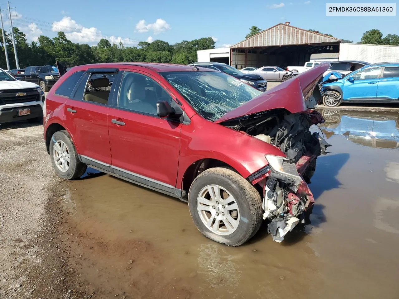 2008 Ford Edge Se VIN: 2FMDK36C88BA61360 Lot: 67472524