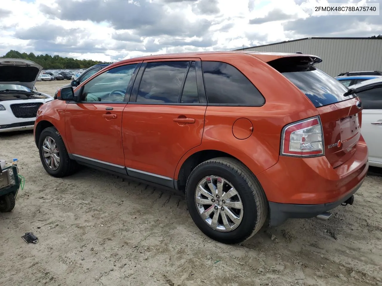 2008 Ford Edge Sel VIN: 2FMDK48C78BA75740 Lot: 71931224