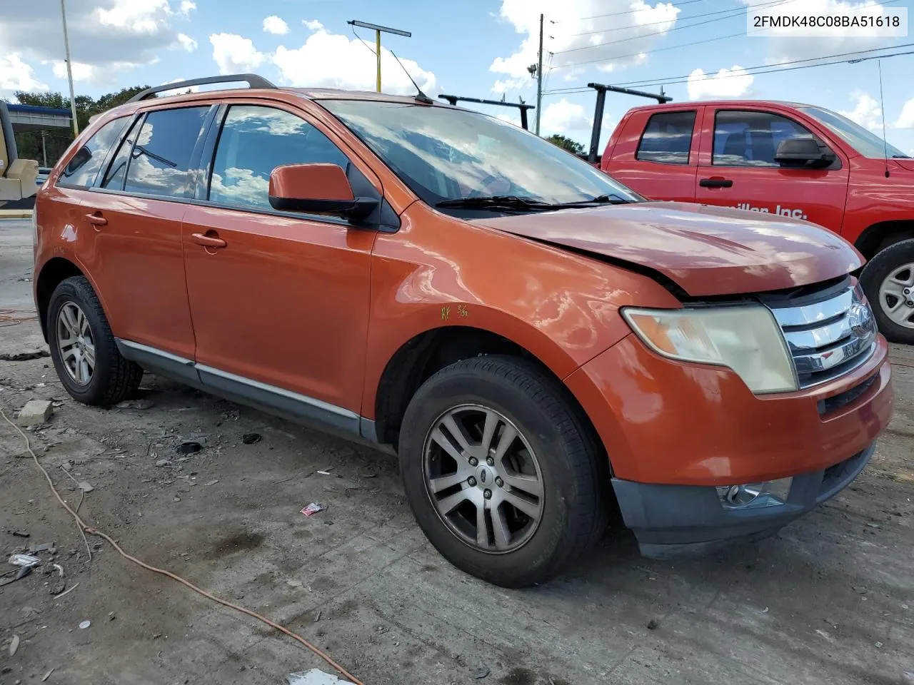 2008 Ford Edge Sel VIN: 2FMDK48C08BA51618 Lot: 72576104