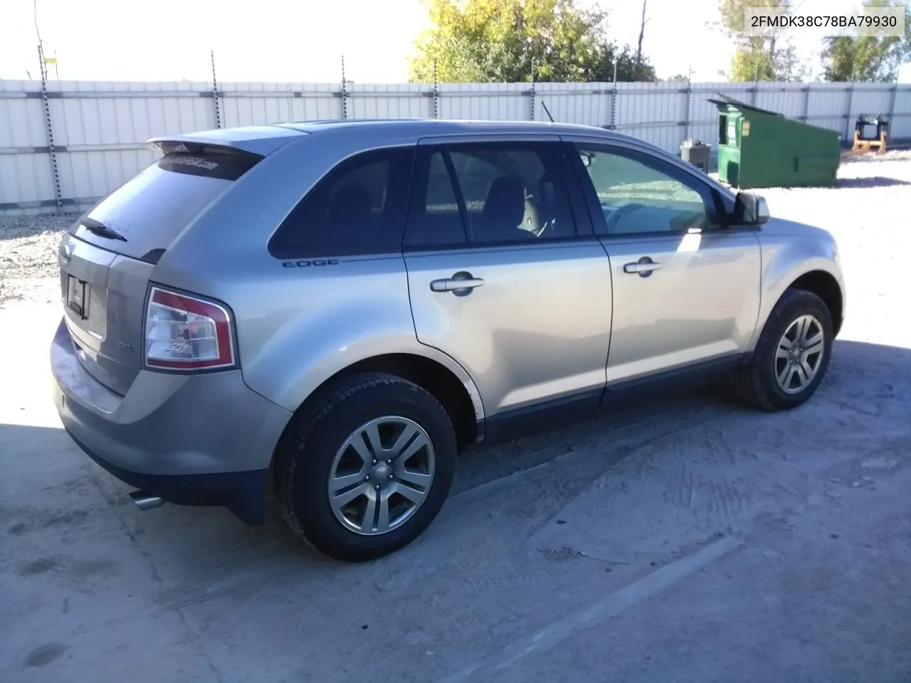 2008 Ford Edge Sel VIN: 2FMDK38C78BA79930 Lot: 72919314