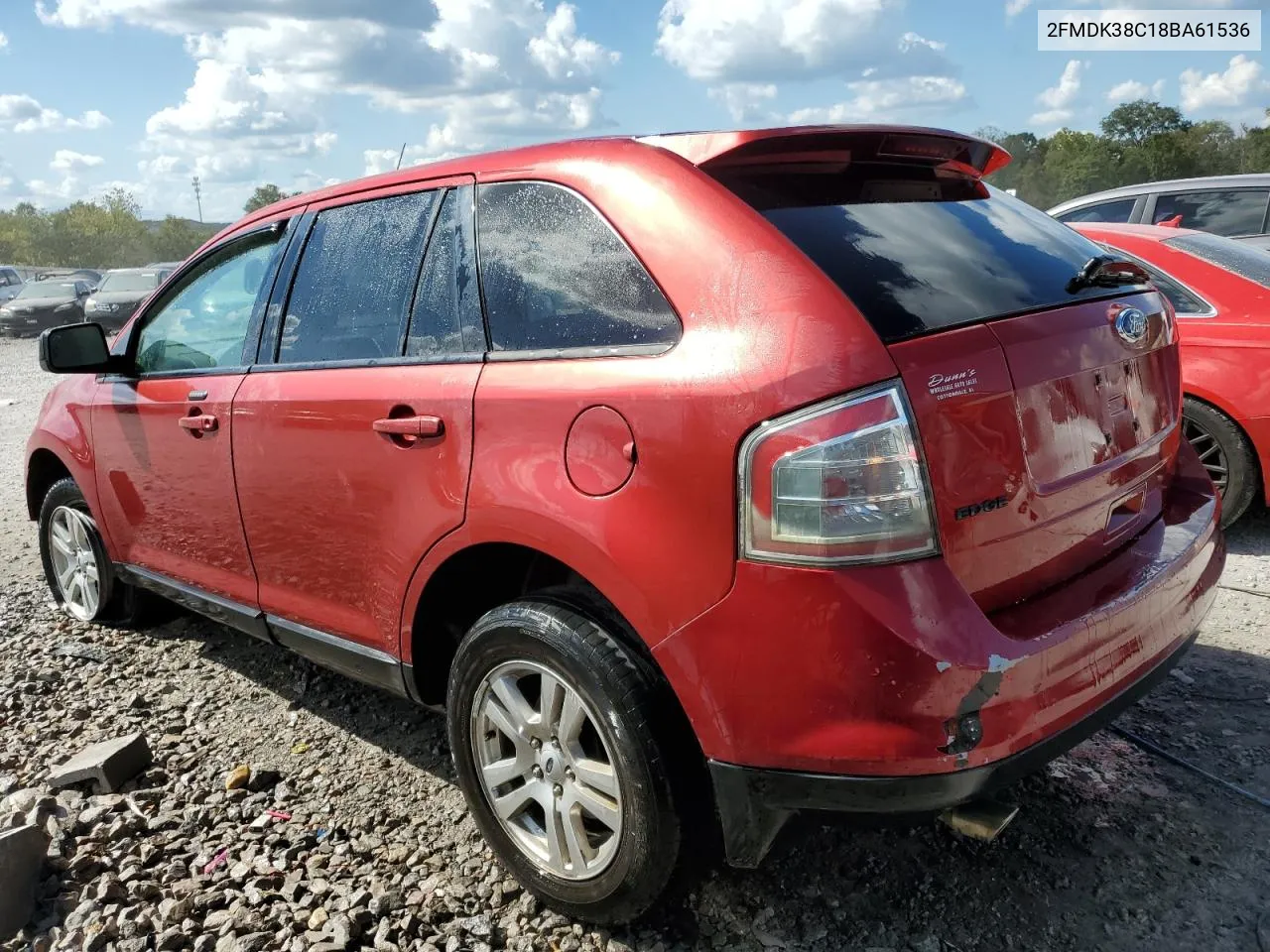 2008 Ford Edge Sel VIN: 2FMDK38C18BA61536 Lot: 73676564