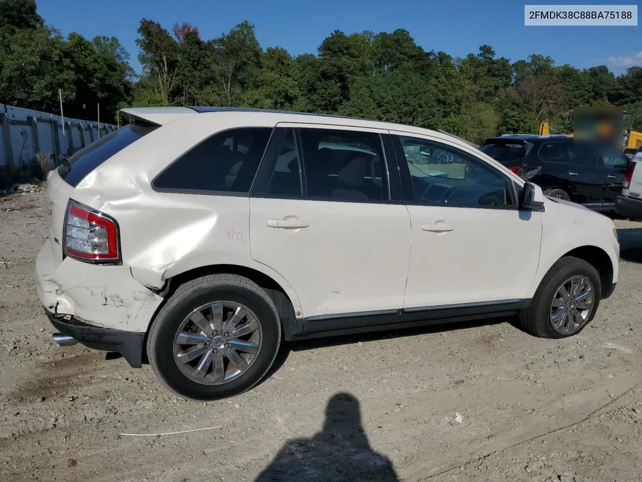 2008 Ford Edge Sel VIN: 2FMDK38C88BA75188 Lot: 73743894