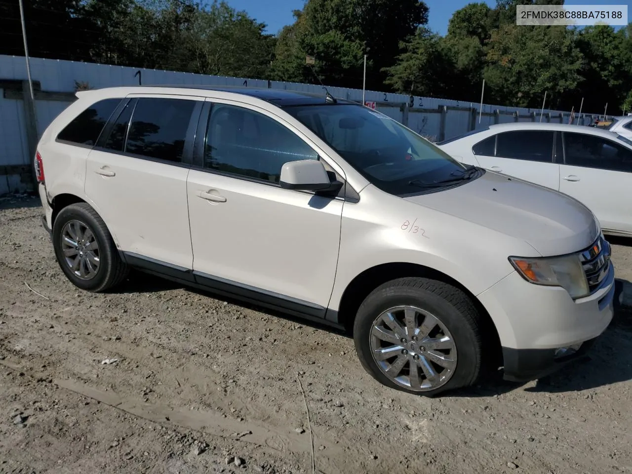 2008 Ford Edge Sel VIN: 2FMDK38C88BA75188 Lot: 73743894