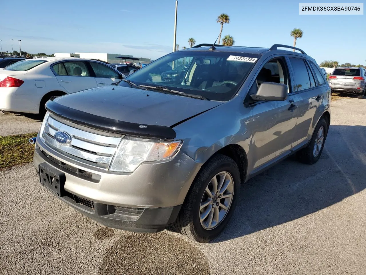 2008 Ford Edge Se VIN: 2FMDK36CX8BA90746 Lot: 74222354