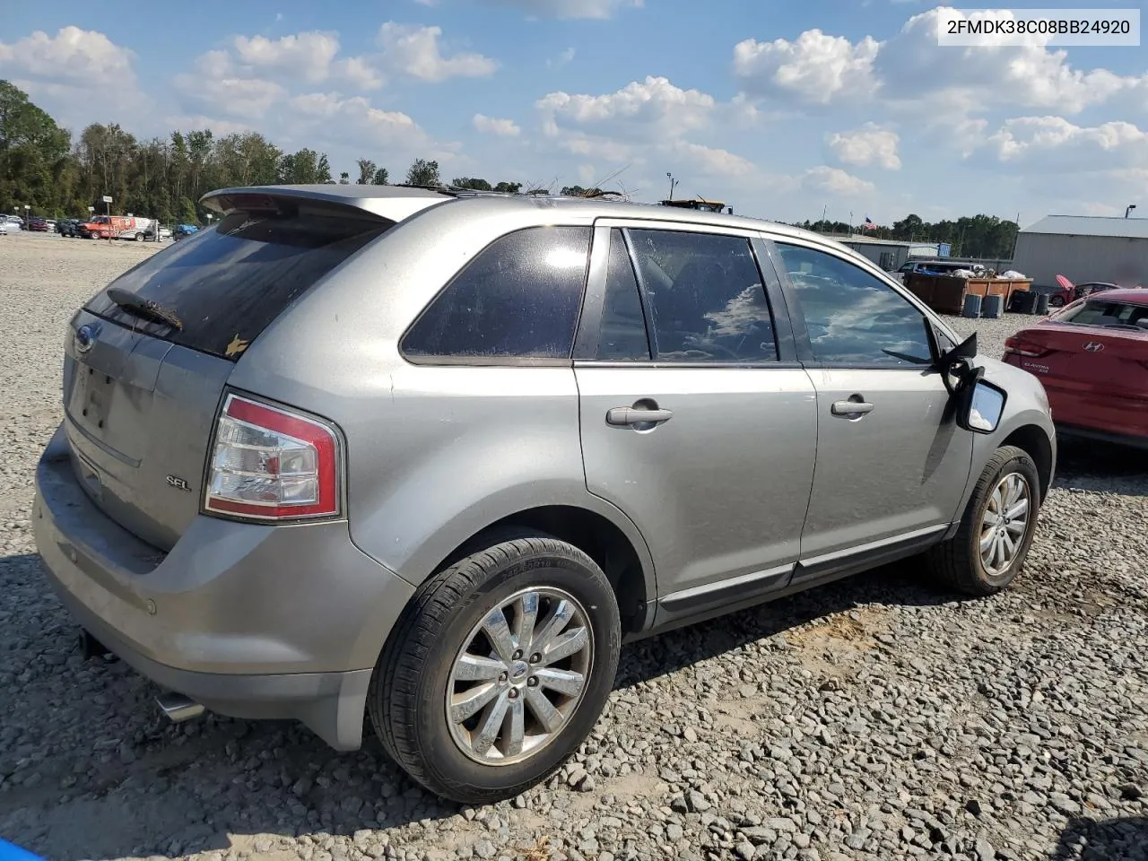 2008 Ford Edge Sel VIN: 2FMDK38C08BB24920 Lot: 74600764