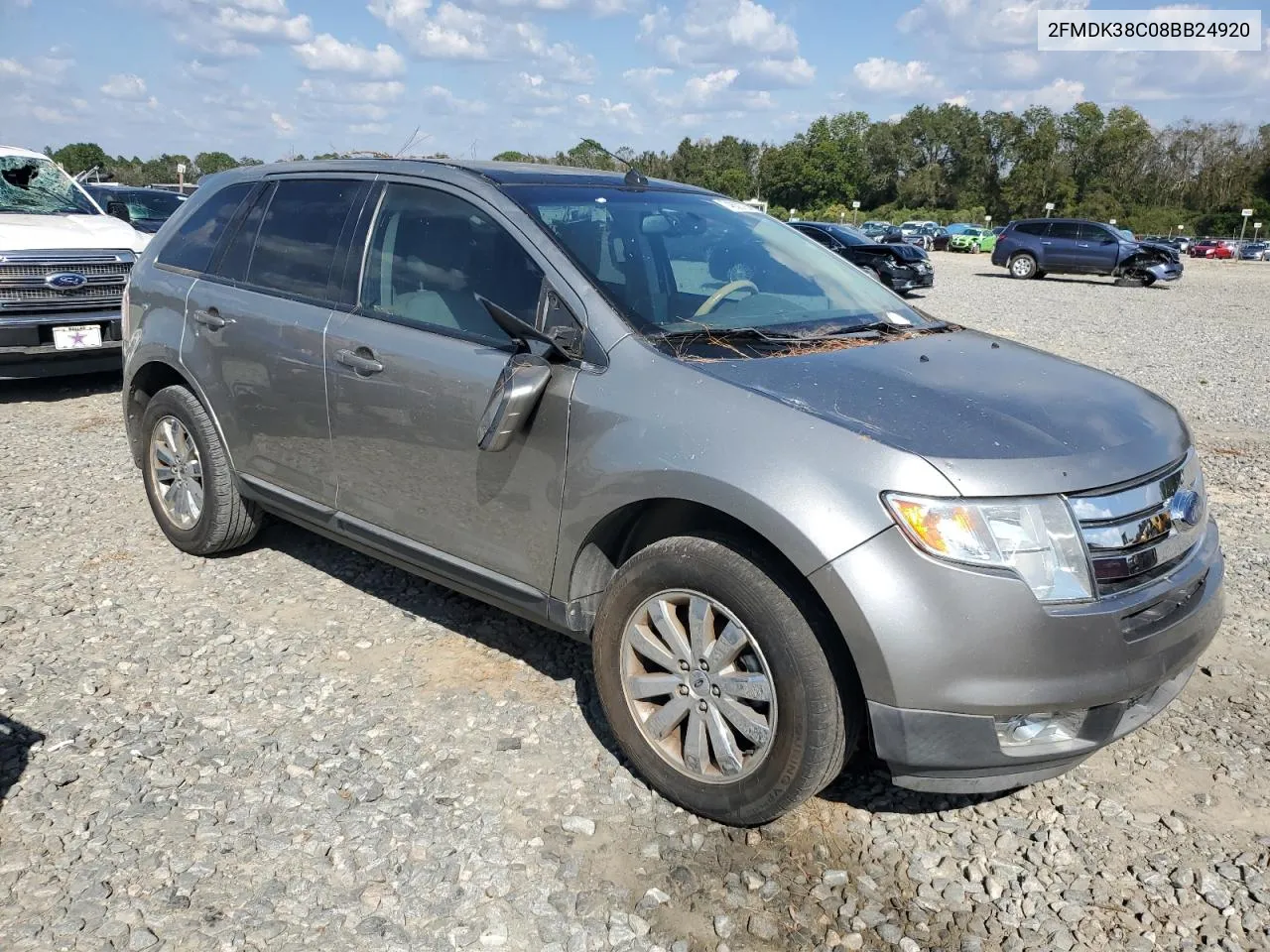 2008 Ford Edge Sel VIN: 2FMDK38C08BB24920 Lot: 74600764