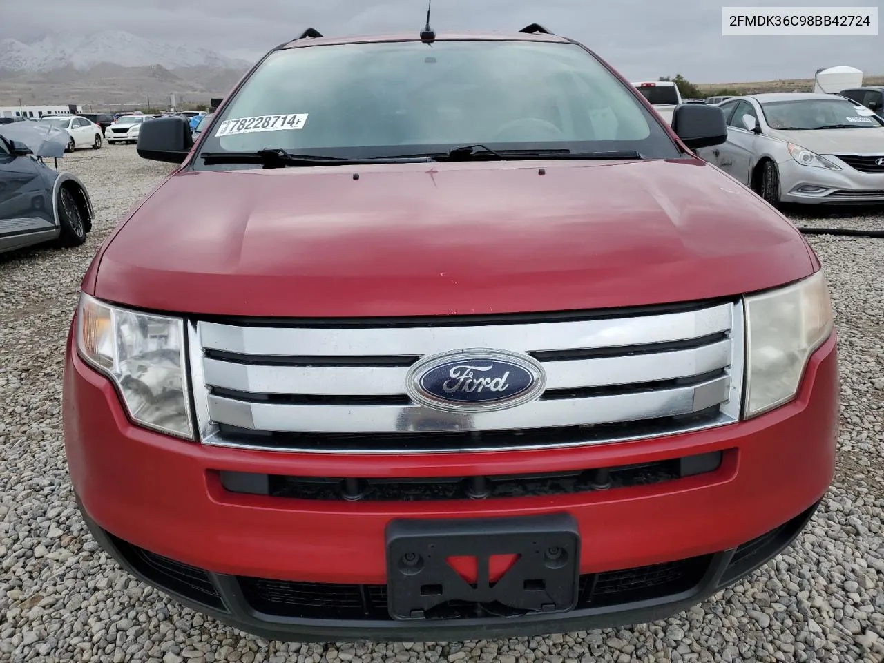 2008 Ford Edge Se VIN: 2FMDK36C98BB42724 Lot: 78228714