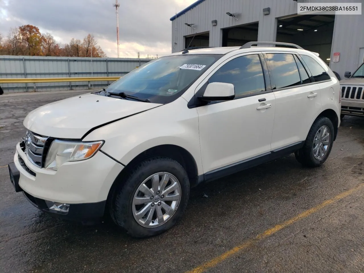 2008 Ford Edge Sel VIN: 2FMDK38C38BA16551 Lot: 79301664