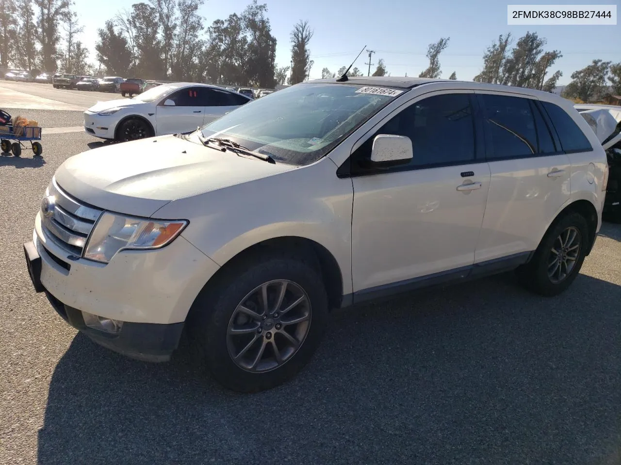 2008 Ford Edge Sel VIN: 2FMDK38C98BB27444 Lot: 80161674