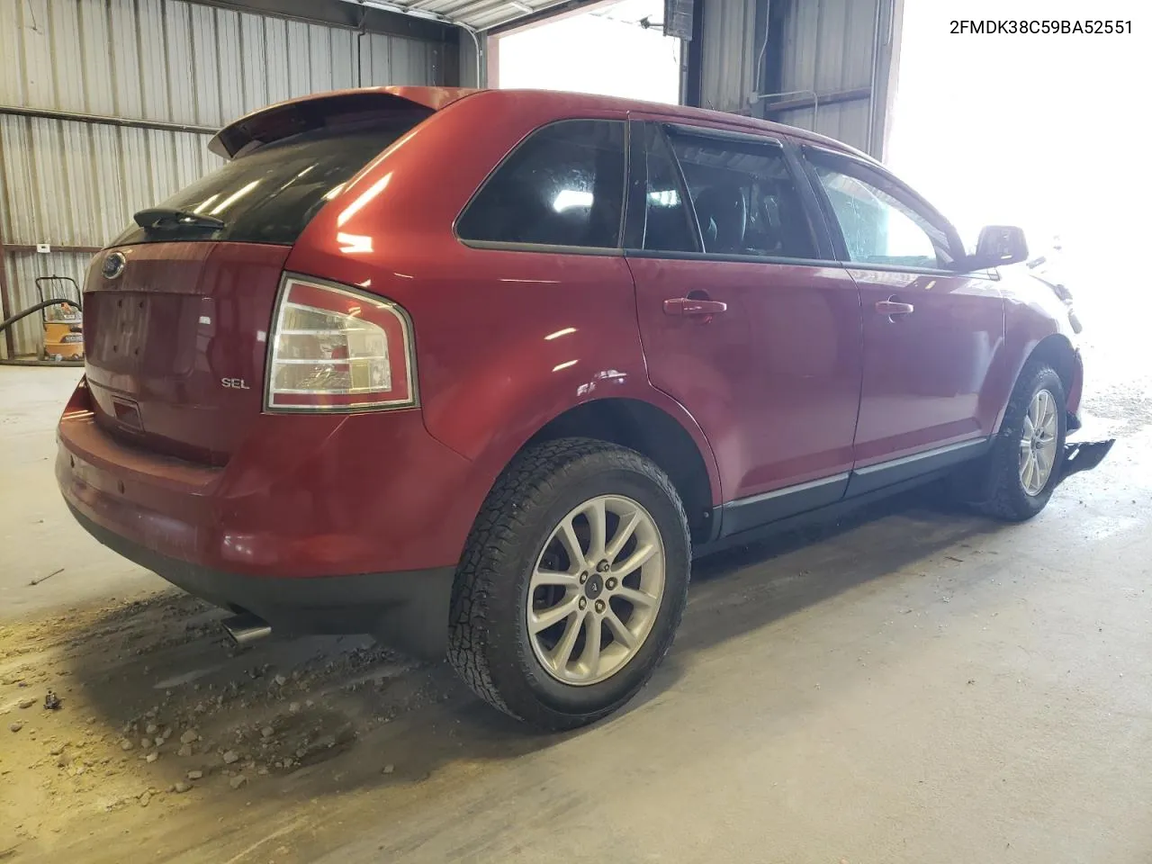 2009 Ford Edge Sel VIN: 2FMDK38C59BA52551 Lot: 69187574