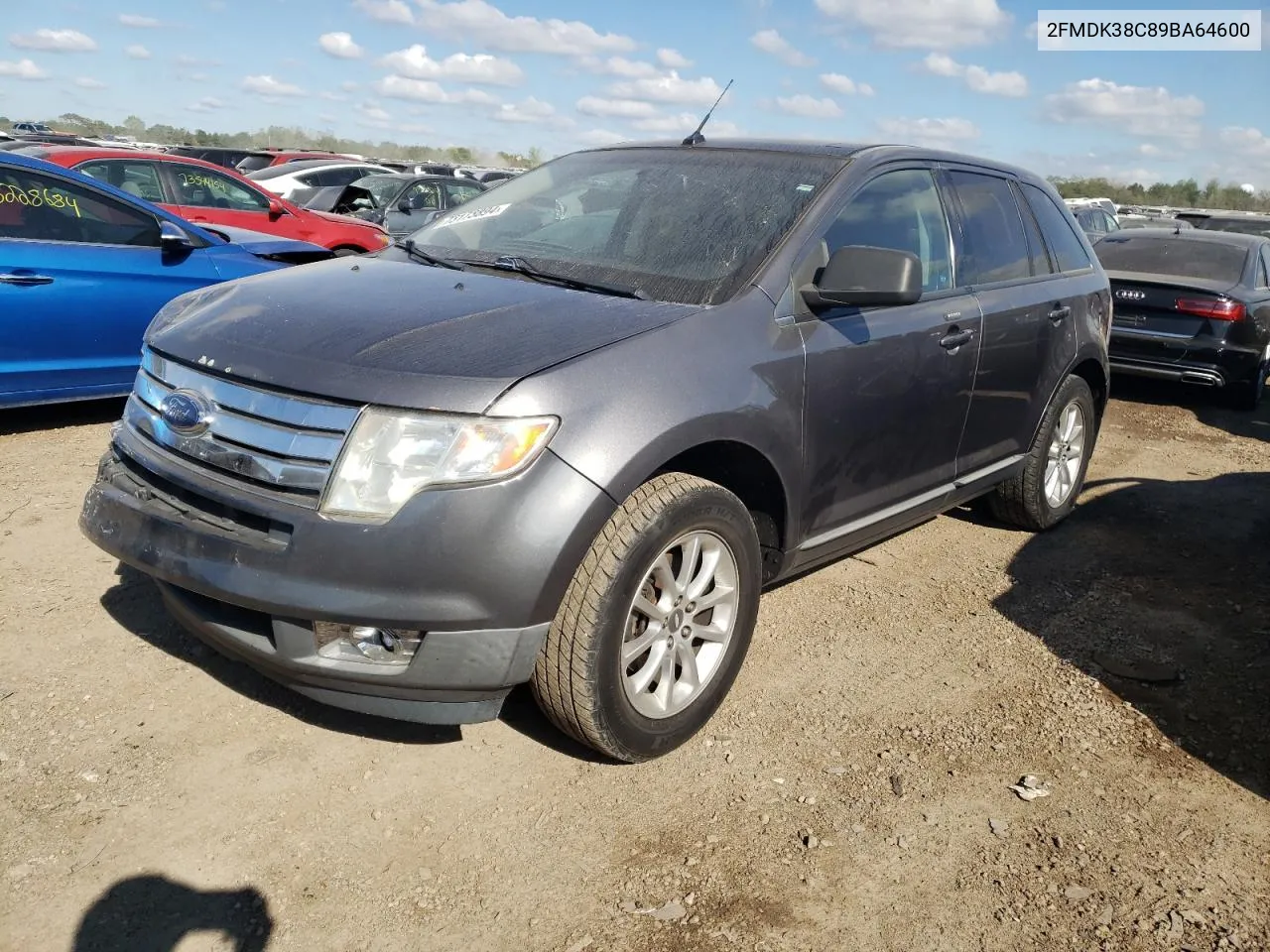 2009 Ford Edge Sel VIN: 2FMDK38C89BA64600 Lot: 73173894