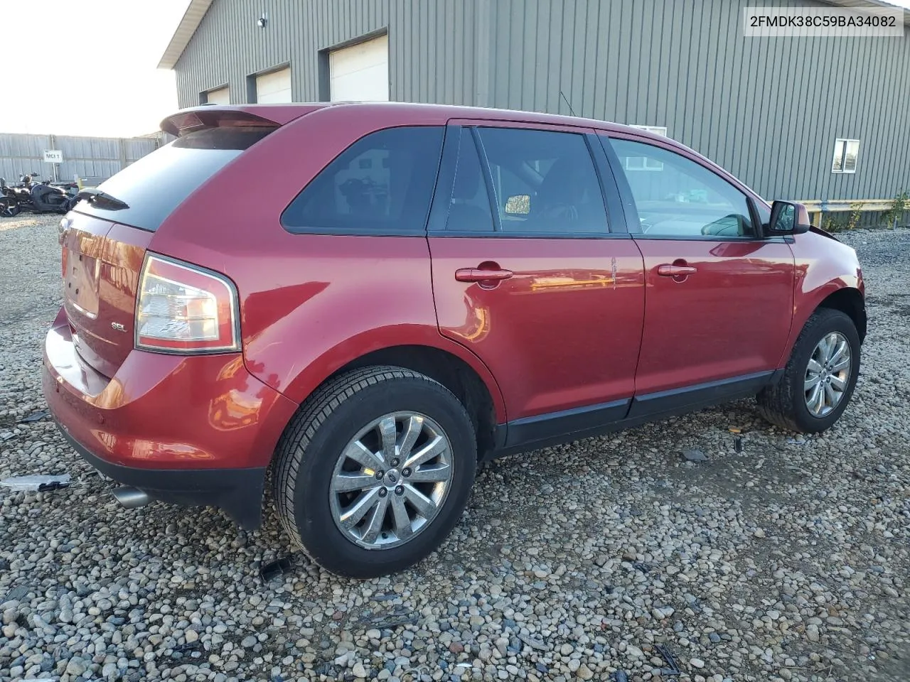 2009 Ford Edge Sel VIN: 2FMDK38C59BA34082 Lot: 76424144