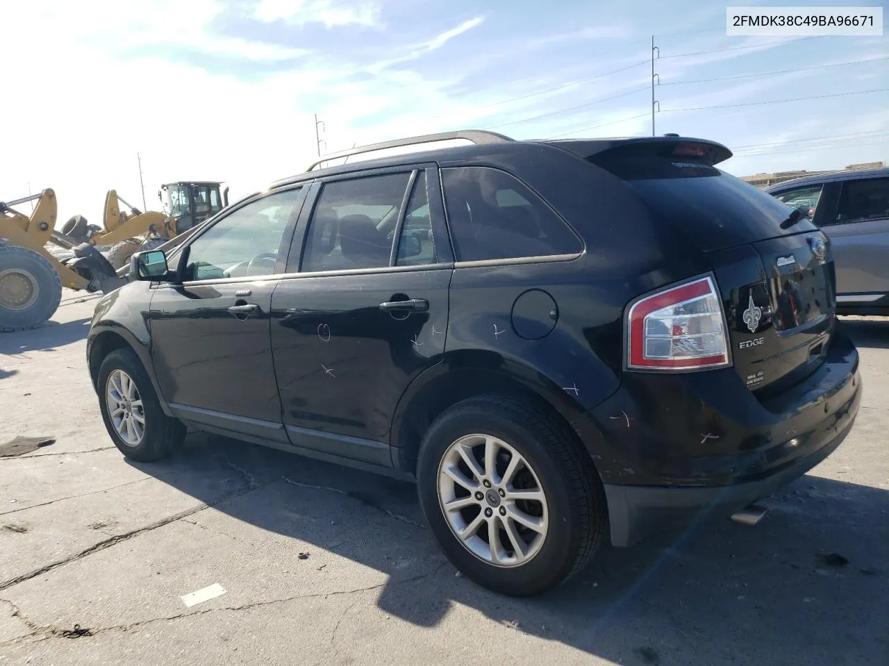 2009 Ford Edge Sel VIN: 2FMDK38C49BA96671 Lot: 77088454