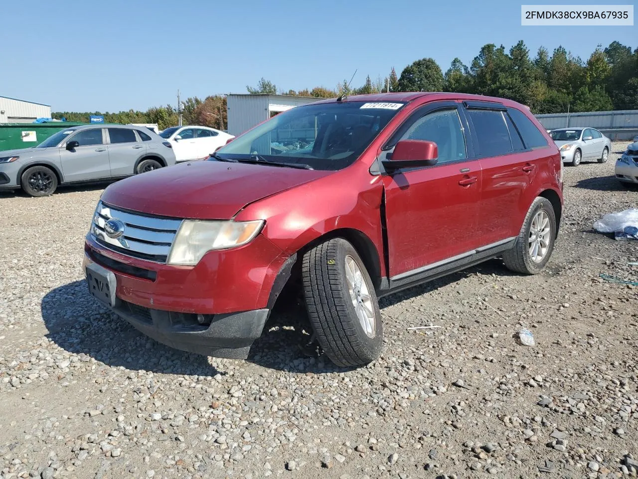 2009 Ford Edge Sel VIN: 2FMDK38CX9BA67935 Lot: 77211914