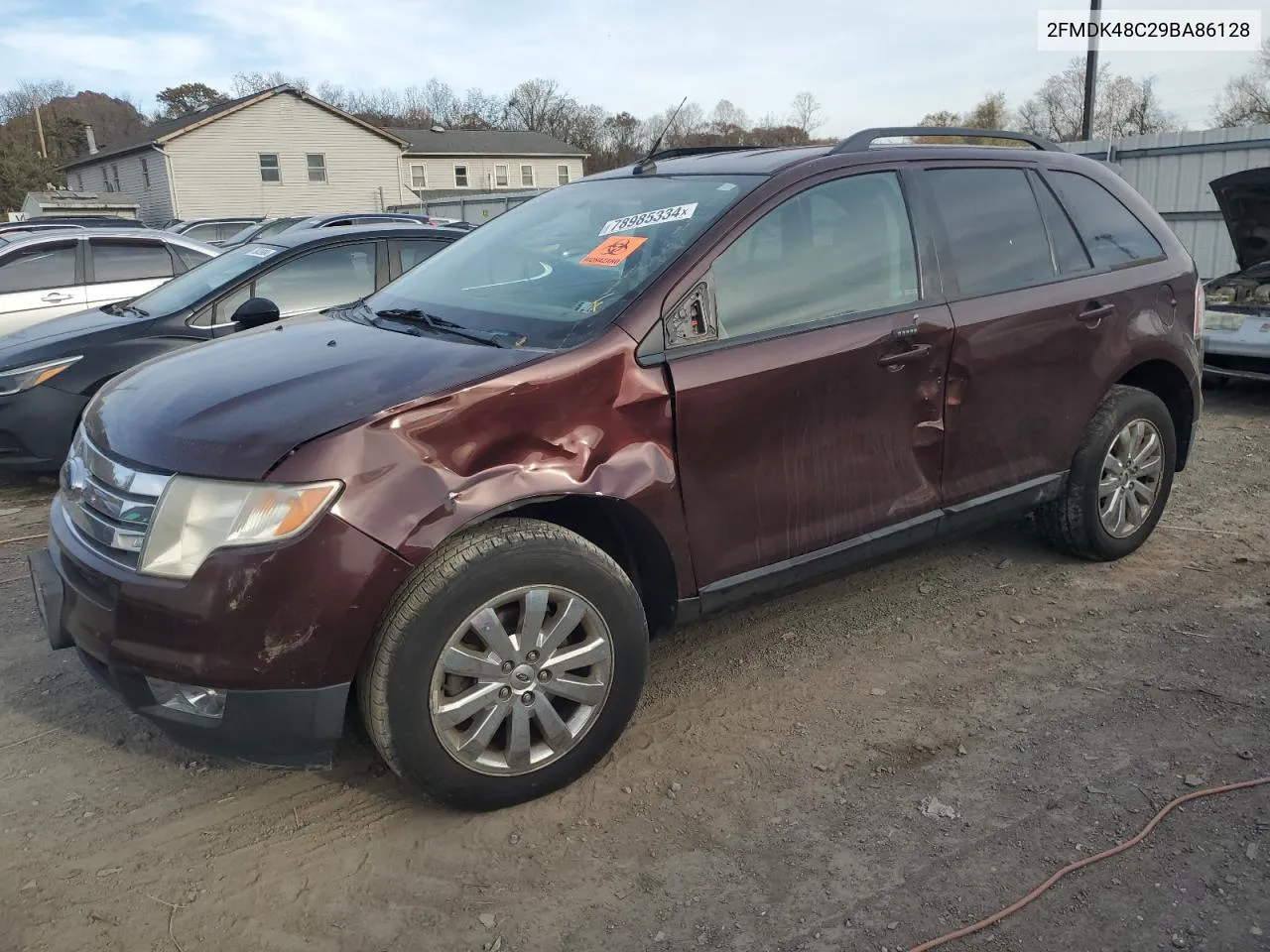 2009 Ford Edge Sel VIN: 2FMDK48C29BA86128 Lot: 78985334