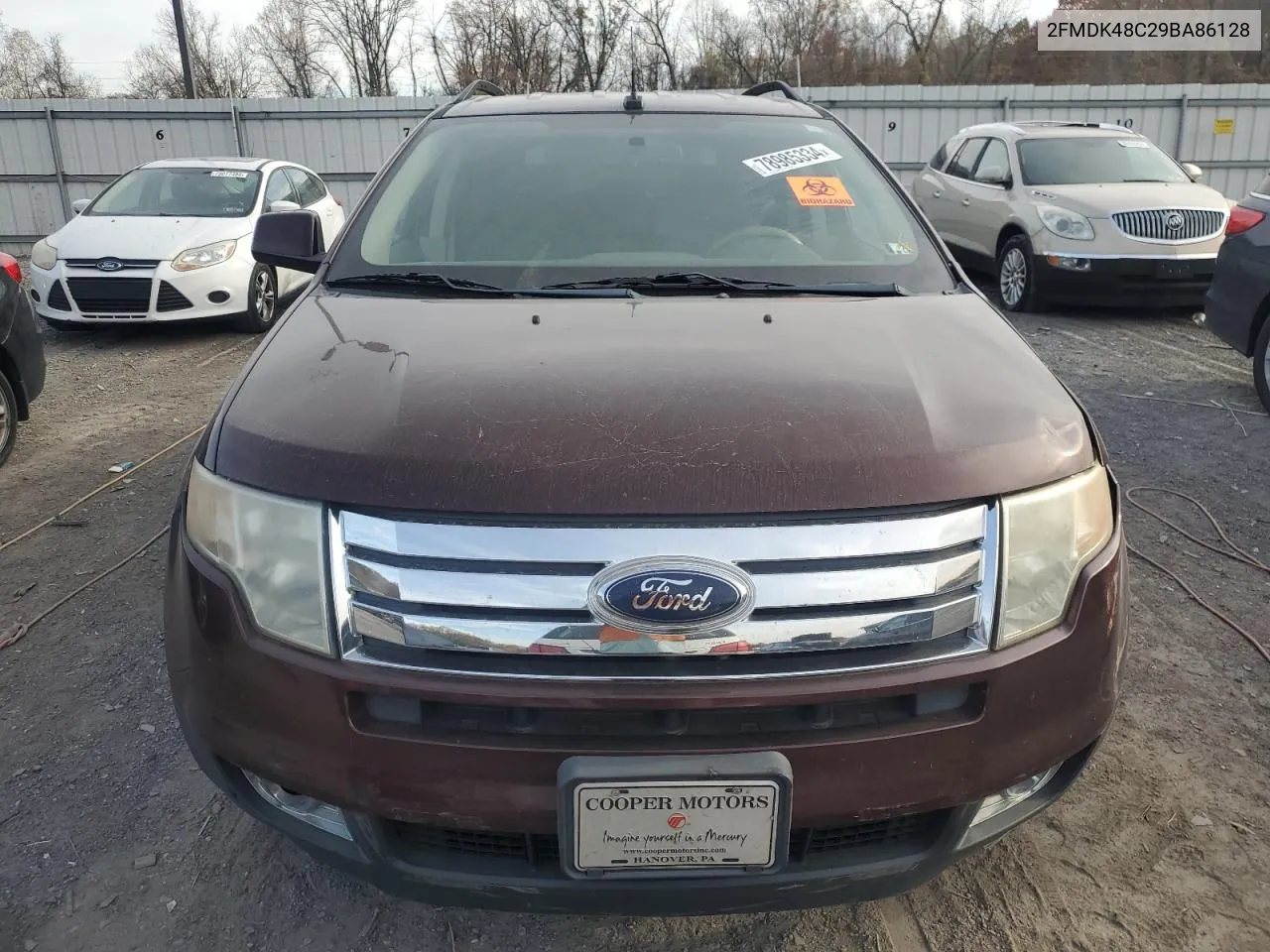 2009 Ford Edge Sel VIN: 2FMDK48C29BA86128 Lot: 78985334