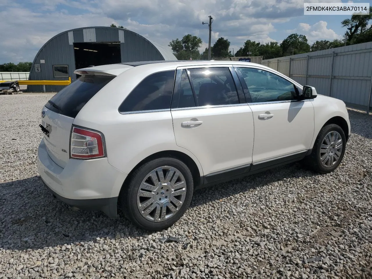 2010 Ford Edge Limited VIN: 2FMDK4KC3ABA70114 Lot: 60345814