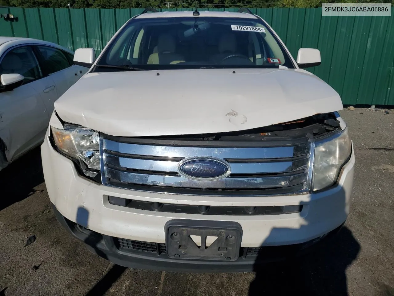 2010 Ford Edge Sel VIN: 2FMDK3JC6ABA06886 Lot: 70291584